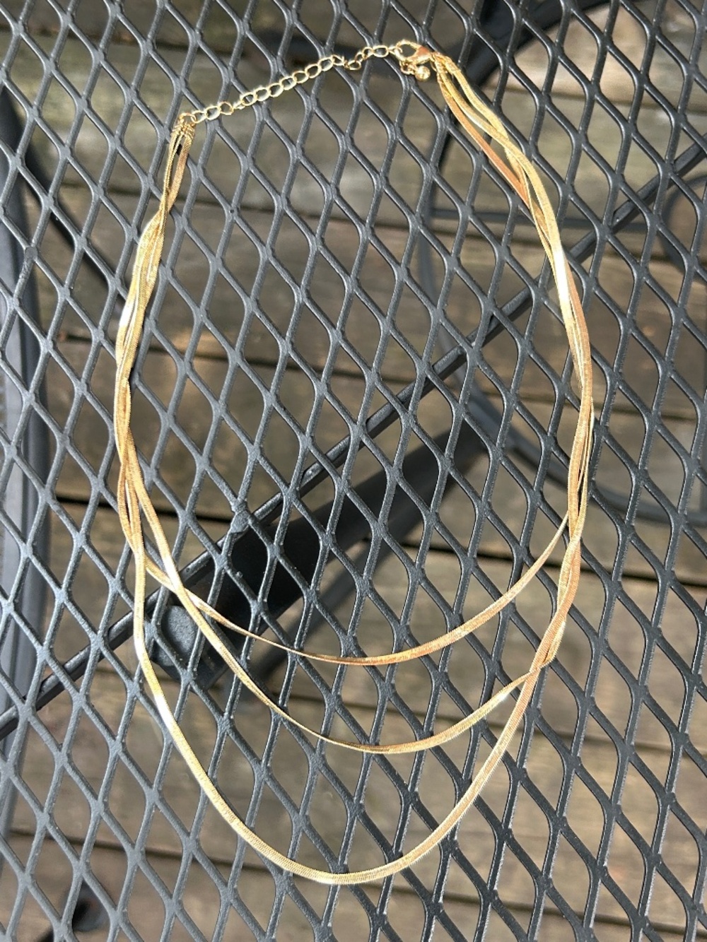 Triple Layer Gold Necklace